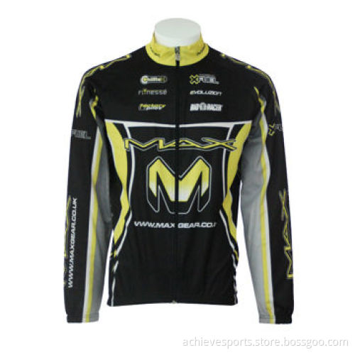 Custom cycling jersey for club with long sleeve full zip-up